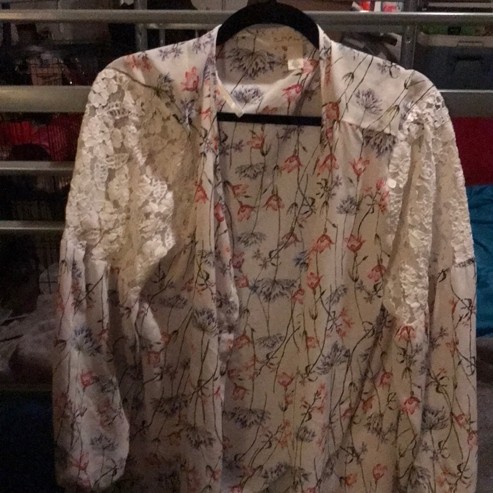 White Flowered Coverup